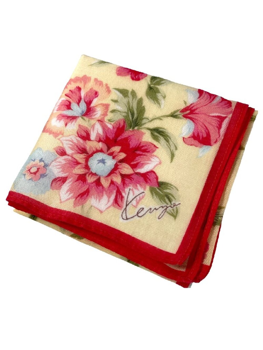 Vintage Kenzo Floral Cotton Scarf